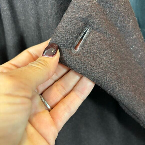 Ladies Bemuse Mansion Wool Blend Brown Belted Jacket Size 34 - Picture 9 of 9